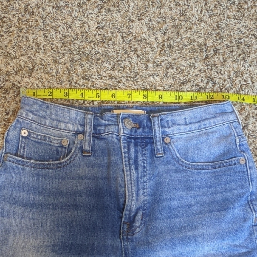 Madewell women's medium blue high rise the perfect vintage distressed jeans - Picture 7 of 11